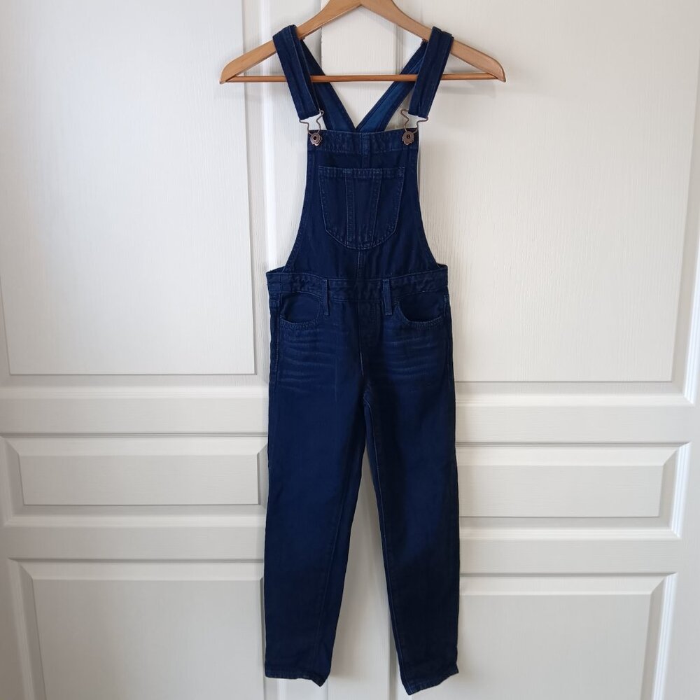 Abercrombie Kids Girl's Dark Wash 100% Cotton Denim Skinny Overalls Size S